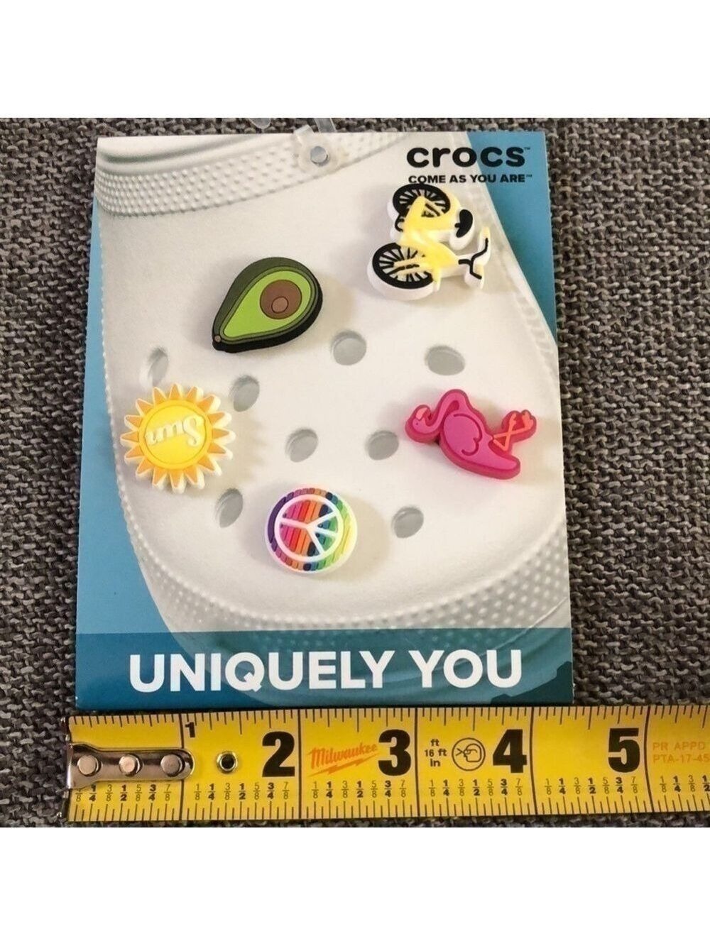Crocs Sunny Day 5 Pack Summer Uniquely You Jibbitz Set Flamingo Sun Bike Sharms - Picture 13 of 13